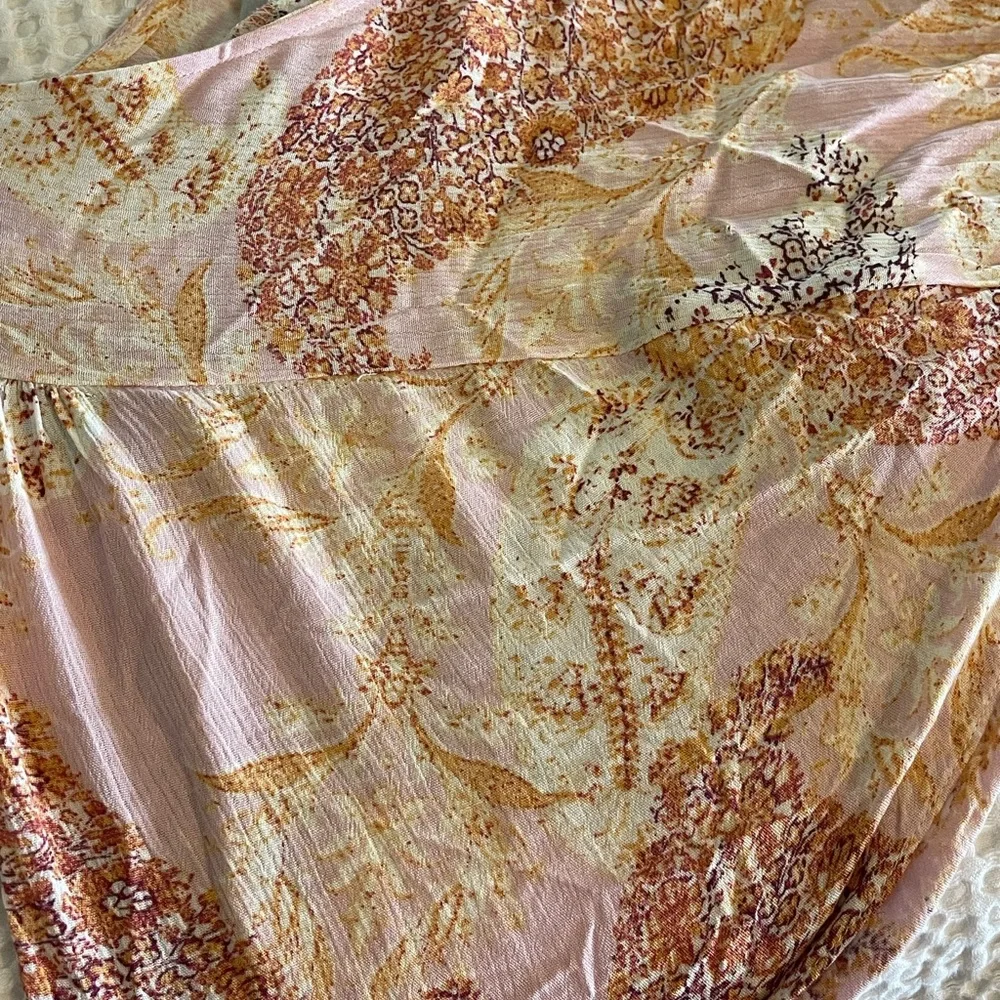 Gigio Floral Pink Maxi Dress with Ruffle Sleeves size M - Picture 4 of 5